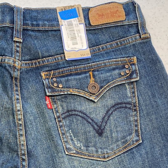Vintage Levis 515 Boot Cut Womens Jeans Flap Pockets Dark Wash Size 6 -12 New WT - Picture 4 of 9